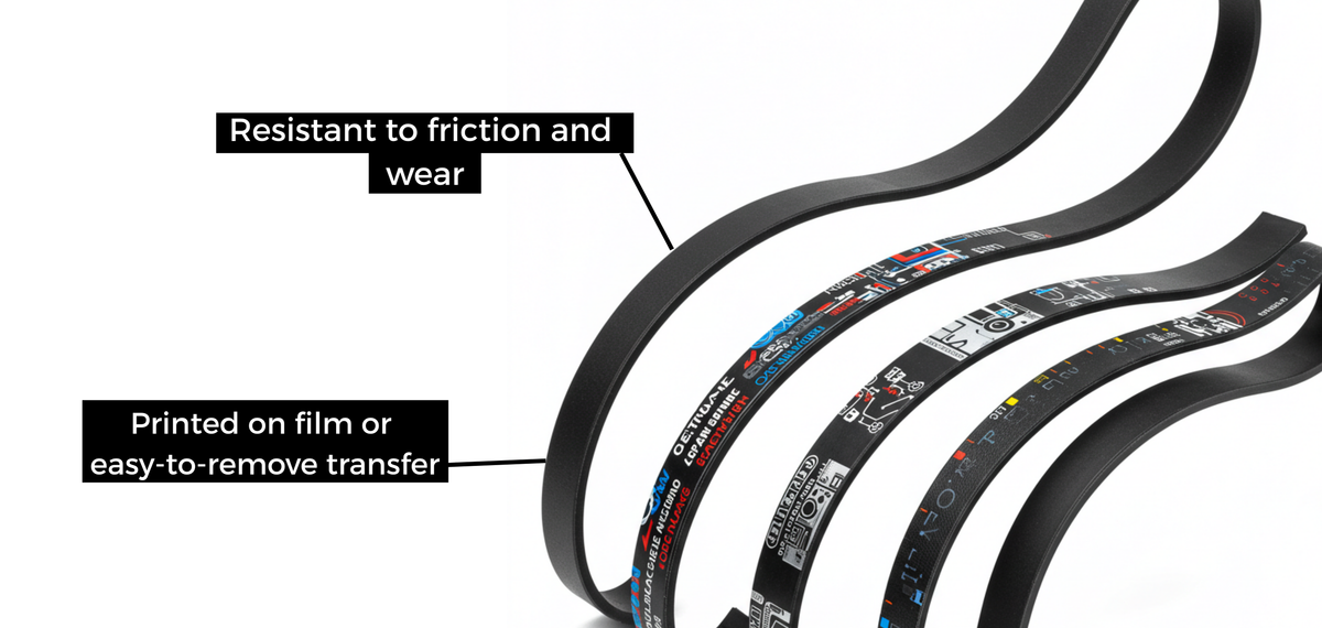 Vulcanizable Labels for Transmission Belts | Transfer Graphic ...